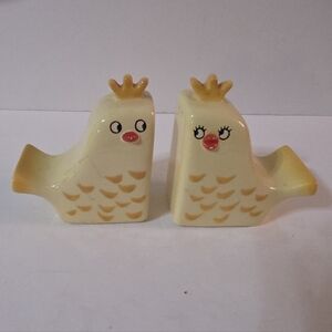 Vtg Holt Howard Chick Lovebirds Salt Pepper Shaker Set Easter